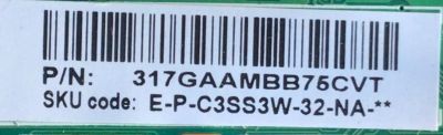 KIT DE TARJETAS PARA TV INSIGNIA / NUMERO DE PARTE MAIN 317GAAMBB75CVT / TD.T950.67 / NUMERO DE PARTE FUENTE PLTVK1805XA2C / (X)PLTVK1805XA2C / 715G8098-P01-000-002S / PANEL TPT315B5-1A072.L REV:S23B / DISPLAY ST3151A07-2 VER.2.3 / MODELO NS-32DF310NA19 - Imagen 2